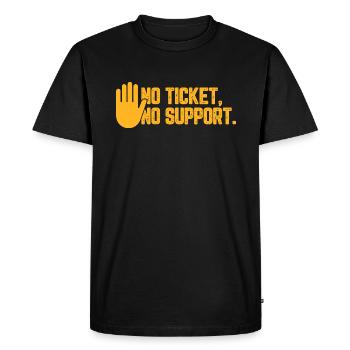 Non Ticket Non Support Informaticien Administrateur IT - T-shirt Premium bio Homme - noir - Devant - Nico (187cm)