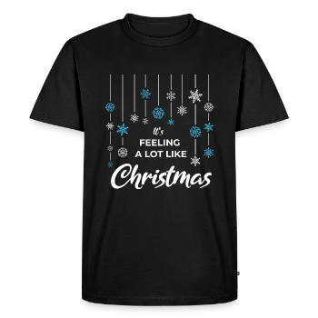It is Feeling a lot like Christmas - Men's Premium Organic T-Shirt - black - Front - Nico (187cm)
