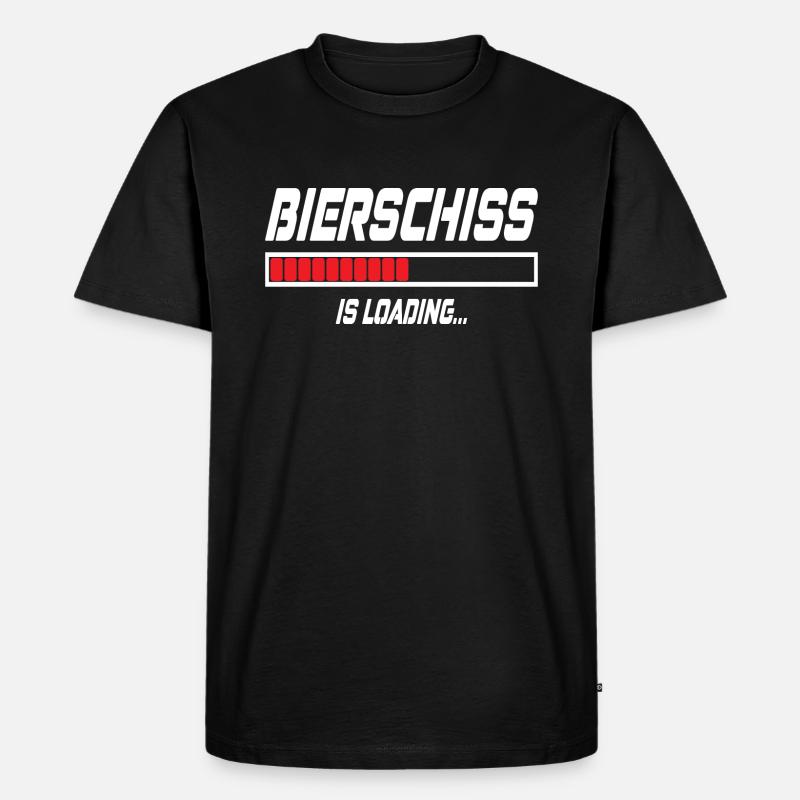 Bierschiss Is Loading... - Männer Premium Bio T-Shirt - Schwarz