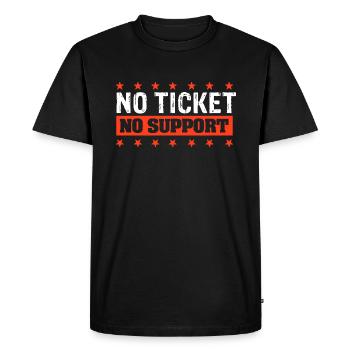 No Ticket No Support Computer Scientist IT Administrator - Men's Premium Organic T-Shirt - black - Front - Nico (187cm)