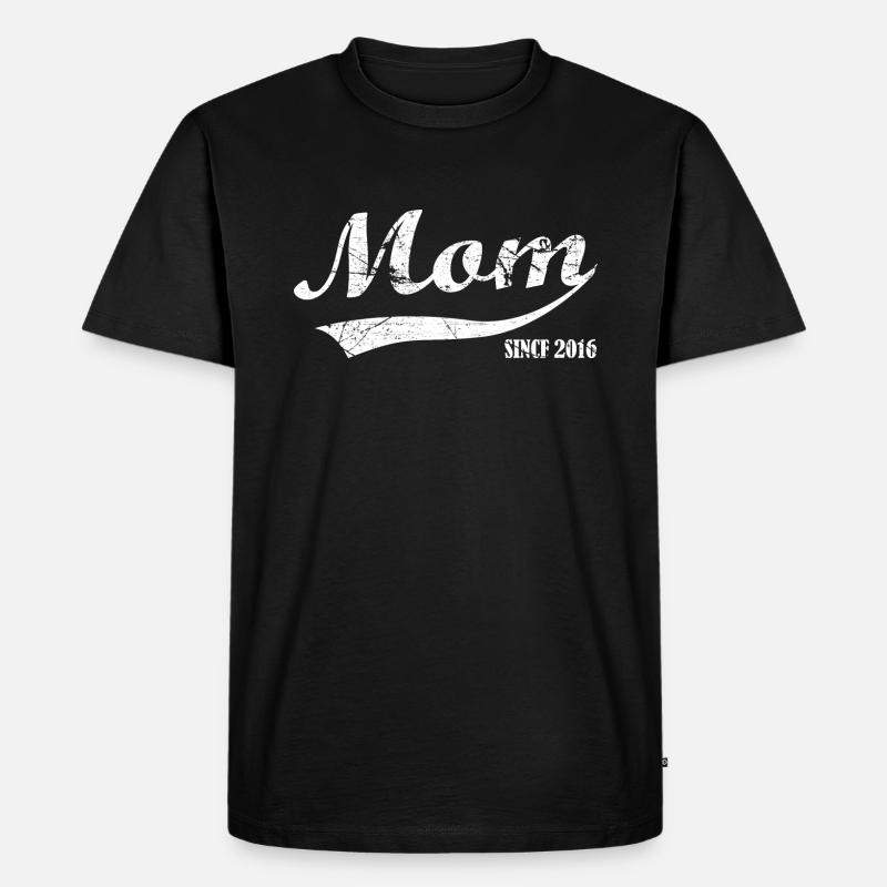 Mom Since 2016 - mutter - Männer Premium Bio T-Shirt - Schwarz