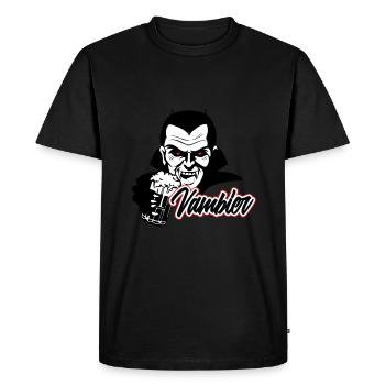 Halloween Vampire Beer Vambier Drôle Horreur - T-shirt Premium bio Homme - noir - Devant - Nico (187cm)
