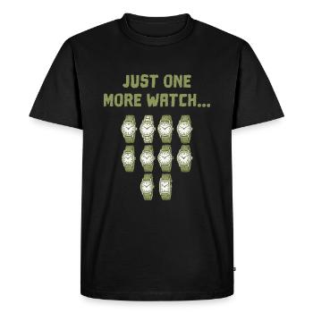 Il ne manque plus qu’une montre dans la montre-bracelet... - T-shirt Premium bio Homme - noir - Devant - Nico (187cm)