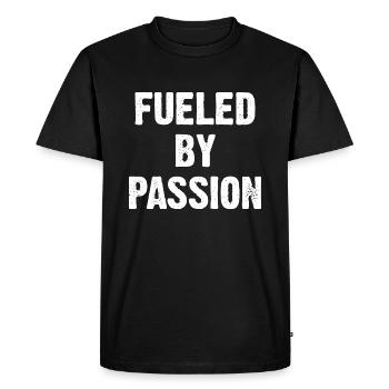 Fueled By Passion - Men's Premium Organic T-Shirt - black - Front - Nico (187cm)