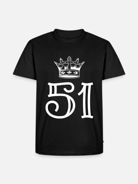 51 Number crown - Men's Premium Organic T-Shirt - black
