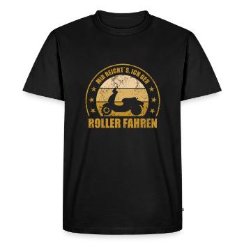 Mir Reichts Ich Geh Roller Fahren - Männer Premium Bio T-Shirt - Schwarz - Vorne - Nico (187cm)