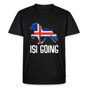 Isi Islandpferd Poney Island cheval sort cadeau - T-shirt Premium bio Homme - noir - Devant - Nico (187cm)