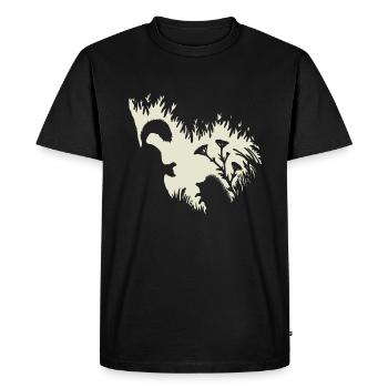 Animaux forestiers Écureuil Hérisson Fairycore Nature - T-shirt Premium bio Homme - noir - Devant - Nico (187cm)