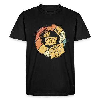 Fromage - T-shirt Premium bio Homme - noir - Devant - Nico (187cm)