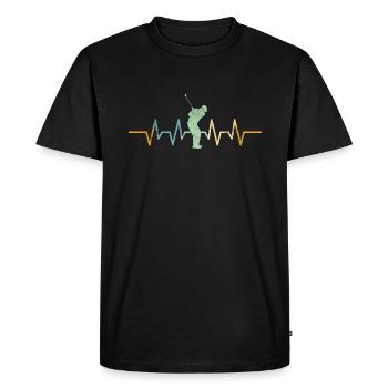 Golfeur golfeur - T-shirt Premium bio Homme - noir - Devant - Nico (187cm)