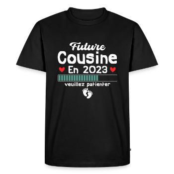 future cousine en 2023 - T-shirt Premium bio Homme - noir - Devant - Nico (187cm)