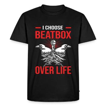 Beatbox - Men's Premium Organic T-Shirt - black - Front - Nico (187cm)