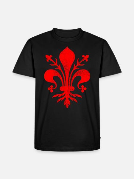 Giglio Fiorentino - Fleur de Lis - Vintage - Maglietta ecologica premium da uomo - nero