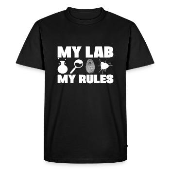 My Lab My Rules Forensic Analyst Crime Lab Gift - Men's Premium Organic T-Shirt - black - Front - Nico (187cm)