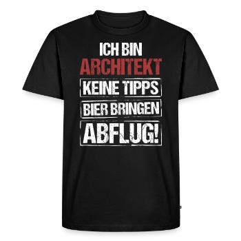 I'm an architect - bring beer and take off - Men's Premium Organic T-Shirt - black - Front - Nico (187cm)