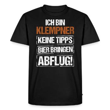 Je suis plombier - apportez de la bière et partez - T-shirt Premium bio Homme - noir - Devant - Nico (187cm)