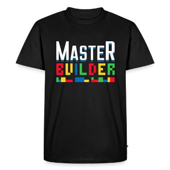 Master Builder Blocs de construction Briques Constructeurs Jouets - T-shirt Premium bio Homme - noir - Devant - Nico (187cm)
