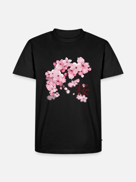 Fiori di ciliegio giapponesi - Sakura - Maglietta ecologica premium da uomo - nero