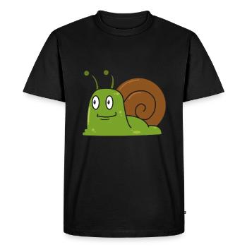 Escargot comique cadeau escargots animaux nature enfant - T-shirt Premium bio Homme - noir - Devant - Nico (187cm)