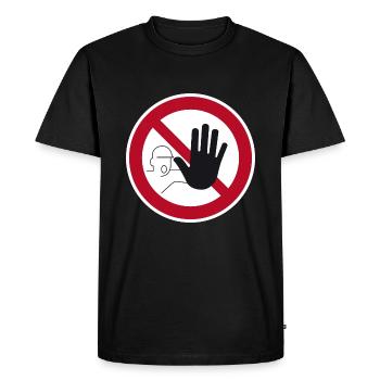 Access prohibited sign - Men's Premium Organic T-Shirt - black - Front - Nico (187cm)