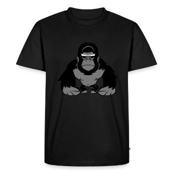 Gorilla lunettes de soleil fraîches agro - T-shirt Premium bio Homme - noir - Devant - Nico (187cm)