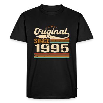 Original 1995 Vintage | Cadeau D’anniversaire 1995 - T-shirt Premium bio Homme - noir - Devant - Nico (187cm)