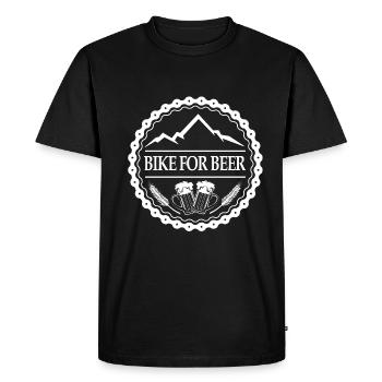 Vélo à bière T-shirt Vélo - T-shirt Premium bio Homme - noir - Devant - Nico (187cm)
