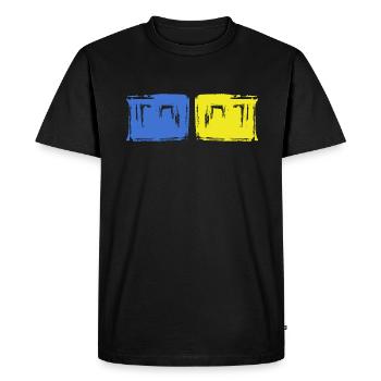ukraine libre bleu jaune slava ukraini zelenskyi - T-shirt Premium bio Homme - noir - Devant - Nico (187cm)