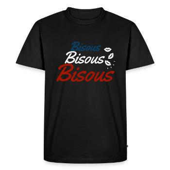 Bisous bisous bisous. Gillian Hills - T-shirt Premium bio Homme - noir - Devant - Nico (187cm)