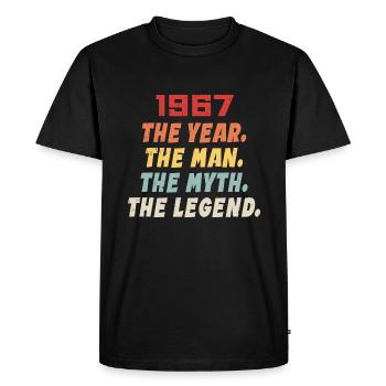 1967 Cadeau D'anniversaire, Les Légendes Nées 1967 - T-shirt Premium bio Homme - noir - Devant - Nico (187cm)