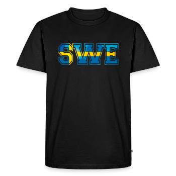 SWE Suède - T-shirt Premium bio Homme - noir - Devant - Nico (187cm)