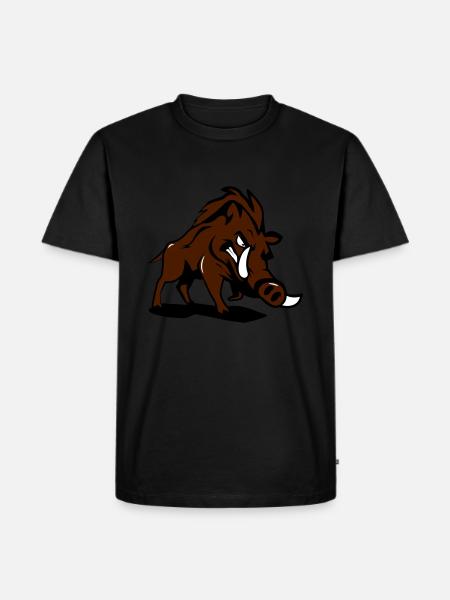 Wild boar dangerous - Men's Premium Organic T-Shirt - black