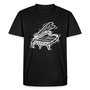 Piano Musicien - T-shirt Premium bio Homme - noir - Devant - Nico (187cm)