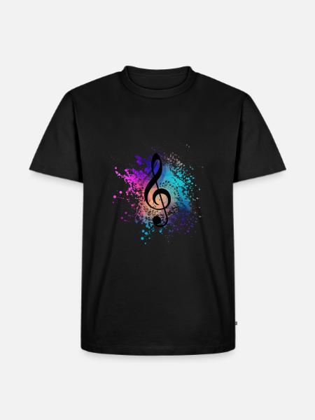 Music clef - Men's Premium Organic T-Shirt - black