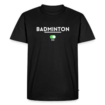 badminton. badminton gift - Men's Premium Organic T-Shirt - black - Front - Nico (187cm)