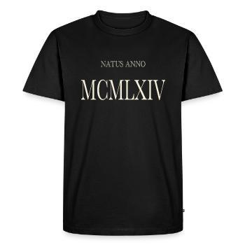 Natus Anno 1964 - T-shirt Premium bio Homme - noir - Devant - Nico (187cm)