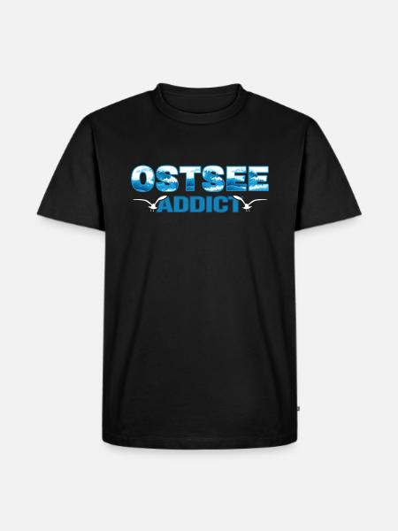 ostsee möwe strandfeeling sommer-vibes rügen - Men's Premium Organic T-Shirt - black