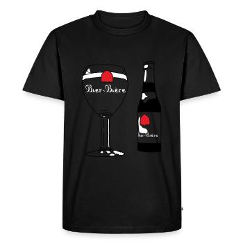 Belgian Beer - Men's Premium Organic T-Shirt - black - Front - Nico (187cm)