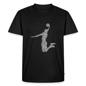Basket-ball Slam Dunk Assist Voler Rebond Cadeau - T-shirt Premium bio Homme - noir - Devant - Nico (187cm)