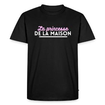 La princesse de la maison - T-shirt Premium bio Homme - noir - Devant - Nico (187cm)