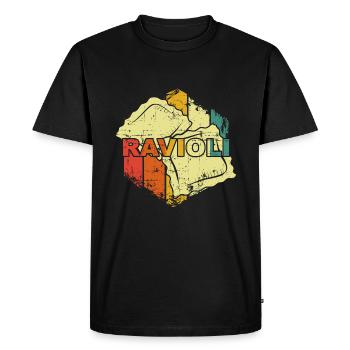 Ravioli noodles - Men's Premium Organic T-Shirt - black - Front - Nico (187cm)