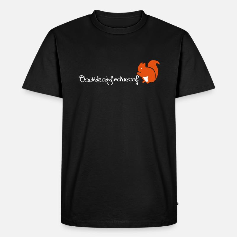 Oachkatzlschwoaf - Eichhörnchen - Eichkätzchen - Männer Premium Bio T-Shirt - Schwarz
