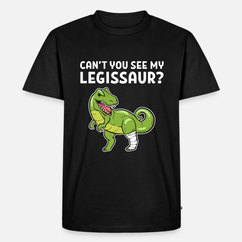 Gebrochenes Bein - Männer Premium Bio T-Shirt - Schwarz