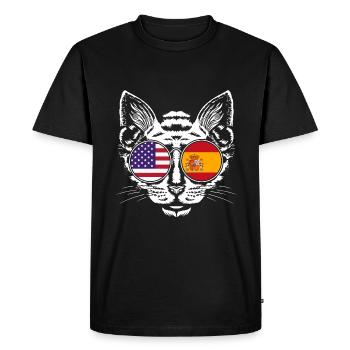 Espagnol - T-shirt Premium bio Homme - noir - Devant - Nico (187cm)