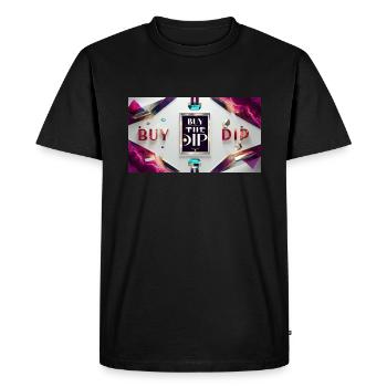 Buy the Dip – Mindset Trading - T-shirt Premium bio Homme - noir - Devant - Nico (187cm)