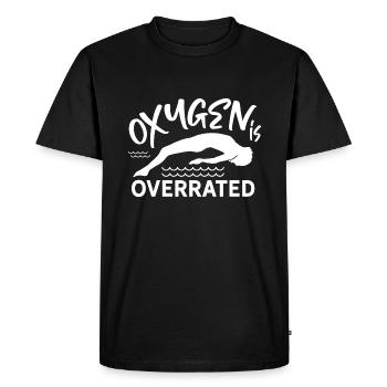 Diver Apnea Diving Oxygen is overrated - Men's Premium Organic T-Shirt - black - Front - Nico (187cm)