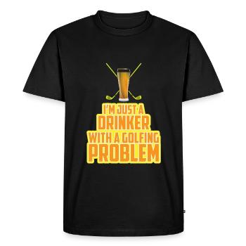 Golfing problem - Men's Premium Organic T-Shirt - black - Front - Nico (187cm)