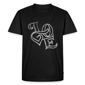 love - T-shirt Premium bio Homme - noir - Devant - Nico (187cm)