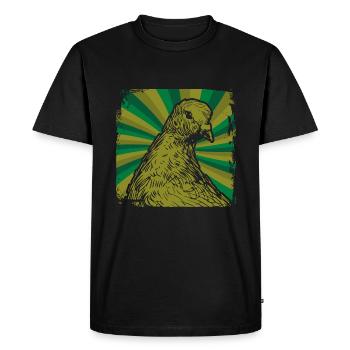 dove - Men's Premium Organic T-Shirt - black - Front - Nico (187cm)