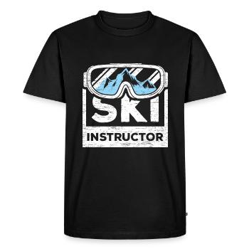 Ski instructor - Men's Premium Organic T-Shirt - black - Front - Nico (187cm)